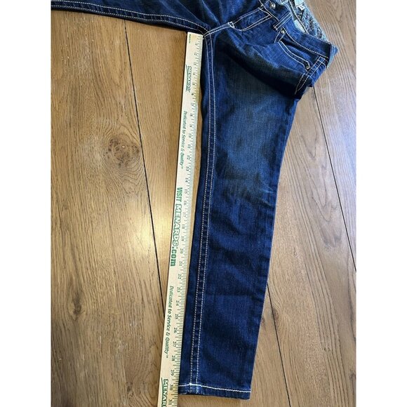 Ariat Real Denim Jeans Womens 30R‎ Blue Mid Rise Thick Stitch Boot Cut Western - Picture 6 of 15